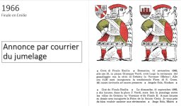 Annonce du jumelage par courrier